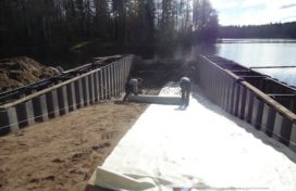 Строительство СЛИП на озере Великое